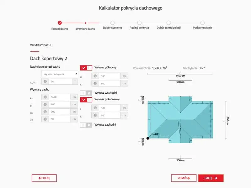 Kalkulator powierzchni dachu: szybko oblicz ilość materiałów