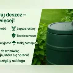 Zbieraj deszcz, by oszczędzać i dbać o rośliny. Dowiedz się, jak obliczyć pojemność zbiornika na deszczówkę, by inwestycja się opłacała.