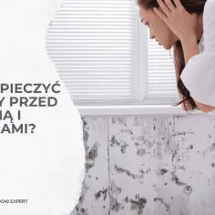 Kobieta z przerażeniem patrzy na zagrzybioną ścianę. Dowiedz się, jak zabezpieczyć ściany przed pleśnią i grzybami.