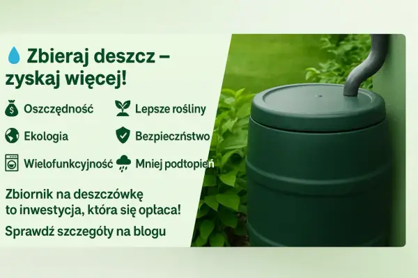Deszczówka - Jak obliczyć pojemność zbiornika i oszczędzać wodę?